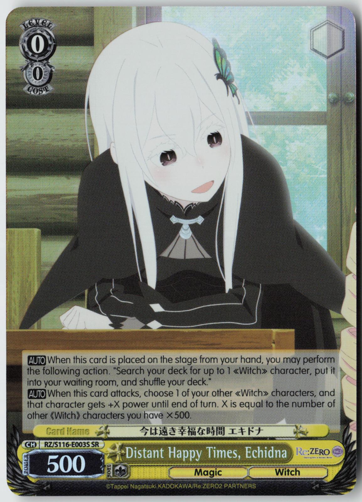 Distant Happy Times, Echidna (SR) RZ/S116-E003S Re:ZERO Vol.3 NM